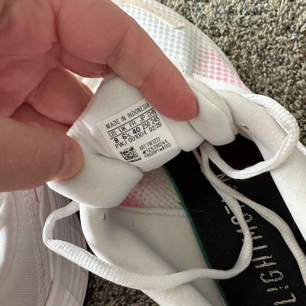Adidas Light Motion Duramo Trainers Running Shoes Women's Size 8 White & Pink - Picture 7 of 10
